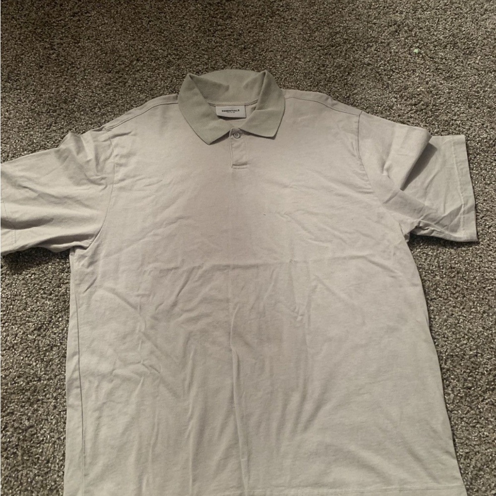 Authentic Essentials Gray Polo Shirt Classic Style